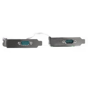 Picture of StarTech.com 2-Port Low Profile Native RS232 PCI Express Serial Adapter Card, 16550 UART, PCIe to Dual Serial DB9, Windows & Linux, TAA - Replaced by PEX2S953LP