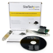 Picture of StarTech.com 4 Port PCI Express 2.0 SATA III 6Gbps RAID Controller Card with HyperDuo SSD Tiering
