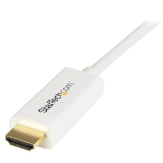 Picture of StarTech.com 6ft (2m) Mini DisplayPort to HDMI Cable - 4K 30Hz Video - mDP to HDMI Adapter Cable - Mini DP or Thunderbolt 1/2 Mac/PC to HDMI Monitor - mDP to HDMI Converter Cord - White