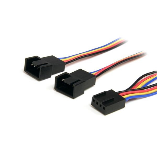 Picture of StarTech.com 12in 4 Pin Fan Power Splitter Cable - F/M