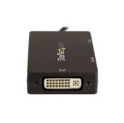 Picture of StarTech.com USB-C Multiport Video Adapter - 3-in-1 - 4K 30Hz - Black