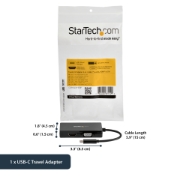 Picture of StarTech.com USB-C Multiport Video Adapter - 3-in-1 - 4K 30Hz - Black