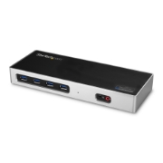 Picture of StarTech.com USB-C & USB-A Dock - Dual Monitor 4K 60Hz Dock DisplayPort + HDMI - Hybrid USB 3.0 Docking Station for USB-C or USB-A Laptops - 6x USB Type-A, GbE - USB 3.1 Gen 1 - Mac/Windows
