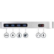Picture of StarTech.com USB-C & USB-A Dock - Dual Monitor 4K 60Hz Dock DisplayPort + HDMI - Hybrid USB 3.0 Docking Station for USB-C or USB-A Laptops - 6x USB Type-A, GbE - USB 3.1 Gen 1 - Mac/Windows