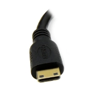Picture of StarTech.com 8 in (20cm) Mini HDMI to DVI Cable - DVI-D to HDMI Cable (1920x1200p) - 19 Pin HDMI Mini Male to DVI-D Female - Digital Monitor Cable Adapter M/F - Mini HDMI to DVI Adapter