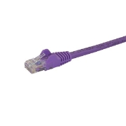 Picture of StarTech.com 2m CAT6 Ethernet Cable - Purple CAT 6 Gigabit Ethernet Wire -650MHz 100W PoE RJ45 UTP Network/Patch Cord Snagless w/Strain Relief Fluke Tested/Wiring is UL Certified/TIA