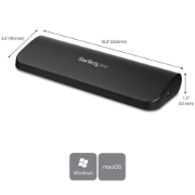 Picture of StarTech.com Dual-Monitor USB 3.0 Docking Station with HDMI & DVI/VGA~Dual Monitor USB 3.0 Laptop Docking Station with HDMI/DVI/VGA, 3x USB-A Hub, GbE, Audio, Universal Type-A Dock for Windows/macOS/ChromeOS - TAA Compliant