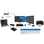 Picture of StarTech.com USB 3.0 Docking Station Dual Monitor with HDMI & 4K DisplayPort - USB 3.0 to 4x USB-A, Ethernet, HDMI and DP - USB Type A Universal Laptop Docking Station for Mac & Windows