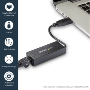 Picture of StarTech.com USB 3.0 to Gigabit Ethernet Network Adapter, 10/100/1000 Mbps, USB to RJ45, USB 3.0 to LAN Adapter, USB 3.0 Ethernet Adapter (GbE), TAA Complaint