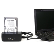 Picture of StarTech.com Single Bay USB 3.0 to SATA Hard Drive Docking Station, USB 3.0 (5 Gbps) Hard Drive Dock, External 2.5/3.5" SATA I/II/III HDD/SSD Docking Station, Top-Loading Hard Drive Bay