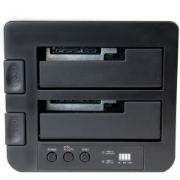 Picture of StarTech.com Standalone Hard Drive Duplicator, Dual Bay HDD/SSD Cloner/Copier, USB 3.1 (10Gbps) to SATA III HDD/SSD Docking Station, Hard Disk Duplicator Dock, Hard Drive Cloner