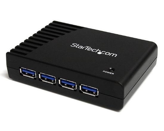 Picture of StarTech.com 4 Port Black SuperSpeed USB 3.0 Hub