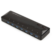 Picture of StarTech.com 7-Port USB 3.0 Hub plus Dedicated Charging Ports - 2 x 2.4A Ports~7-Port USB 3.0 Hub (5Gbps) plus Dedicated Charging Ports - 2 x 2.4A Ports