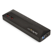 Picture of StarTech.com 7-Port USB 3.0 Hub plus Dedicated Charging Ports - 2 x 2.4A Ports~7-Port USB 3.0 Hub (5Gbps) plus Dedicated Charging Ports - 2 x 2.4A Ports
