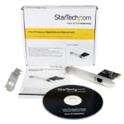 Picture of StarTech.com 1 Port PCI Express PCIe Gigabit Network Server Adapter NIC Card - Dual Profile