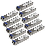 Picture of StarTech.com HP J4859C Compatible SFP Transceiver Module - 1000BASE-LX - 10 Pack~10 pack HPE J4859C Compatible SFP Module - 1000BASE-LX - 1GbE Single Mode /Multi Mode Fiber Optic Transceiver - 1GE Gigabit Ethernet SFP - LC 10km - 1310nm - DDM HPE 1400, 1700, 1820
