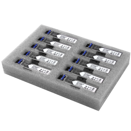 Picture of StarTech.com Cisco GLC-LH-SMD Compatible SFP Transceiver Module - 1000BASE-LX/LH - 10 Pack~Cisco GLC-LH-SMD Compatible SFP Module (10 Pack) - 1000BASE-LX/LH - 1GbE Single Mode Fiber SMF Optic Transceiver - 1GE Gigabit Ethernet SFP - LC 10km - 1310nm - DDM Cisco Firepower, ASR920, IE2000