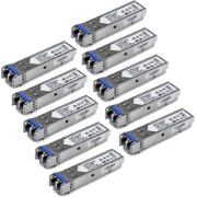Picture of StarTech.com Cisco GLC-LH-SMD Compatible SFP Transceiver Module - 1000BASE-LX/LH - 10 Pack~Cisco GLC-LH-SMD Compatible SFP Module (10 Pack) - 1000BASE-LX/LH - 1GbE Single Mode Fiber SMF Optic Transceiver - 1GE Gigabit Ethernet SFP - LC 10km - 1310nm - DDM Cisco Firepower, ASR920, IE2000