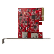 Picture of StarTech.com 2-Port USB 3.1 (10Gbps) and eSATA PCIe Card - 1x USB-A and 1x eSATA