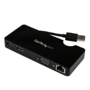 Picture of StarTech.com Travel Docking Station for Laptops - HDMI or VGA - USB 3.0