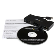 Picture of StarTech.com Travel Docking Station for Laptops - HDMI or VGA - USB 3.0