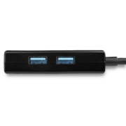 Picture of StarTech.com USB to Ethernet Adapter, USB 3.0 to 10/100/1000 Gigabit Ethernet LAN Converter for Laptops, 11.8in/30cm Attached Cable, USB to RJ45 Adapter, NIC Adapter, USB Network Adapter