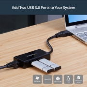 Picture of StarTech.com USB to Ethernet Adapter, USB 3.0 to 10/100/1000 Gigabit Ethernet LAN Converter for Laptops, 11.8in/30cm Attached Cable, USB to RJ45 Adapter, NIC Adapter, USB Network Adapter