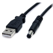 Picture of StarTech.com USB to 5.5mm Power Cable - Type M Barrel - 3 ft