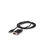 Picture of StarTech.com 6ft (1.8m) 1-Port USB to Serial RS232 Adapter, FTDI DB9 Serial DCE Adapter Cable, Null Modem, USB 2.0 - TAA