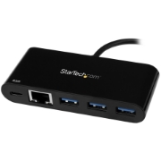 Picture of StarTech.com USB-C to Ethernet Adapter with 3-Port USB 3.0 Hub and Power Delivery