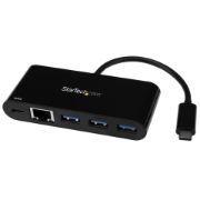 Picture of StarTech.com USB-C to Ethernet Adapter with 3-Port USB 3.0 Hub and Power Delivery