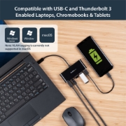 Picture of StarTech.com USB-C to Ethernet Adapter with 3-Port USB 3.0 Hub and Power Delivery