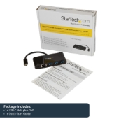 Picture of StarTech.com USB-C to Ethernet Adapter with 3-Port USB 3.0 Hub and Power Delivery