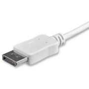 Picture of StarTech.com 3ft/1m USB C to DisplayPort 1.2 Cable 4K 60Hz - USB-C to DisplayPort Adapter Cable HBR2 - USB Type-C DP Alt Mode to DP Monitor Video Cable - Works w/ Thunderbolt 3 - White