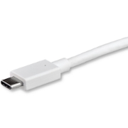 Picture of StarTech.com 3ft/1m USB C to DisplayPort 1.2 Cable 4K 60Hz - USB-C to DisplayPort Adapter Cable HBR2 - USB Type-C DP Alt Mode to DP Monitor Video Cable - Works w/ Thunderbolt 3 - White