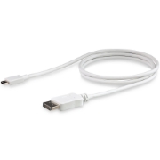 Picture of StarTech.com 3ft/1m USB C to DisplayPort 1.2 Cable 4K 60Hz - USB-C to DisplayPort Adapter Cable HBR2 - USB Type-C DP Alt Mode to DP Monitor Video Cable - Works w/ Thunderbolt 3 - White