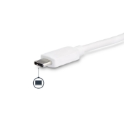 Picture of StarTech.com USB C Multiport Adapter - USB-C to DVI-D (Digital) Video Adapter with 60W Power Delivery Passthrough Charging, GbE, USB-A - Portable USB Type-C/Thunderbolt 3 Mini Laptop Dock