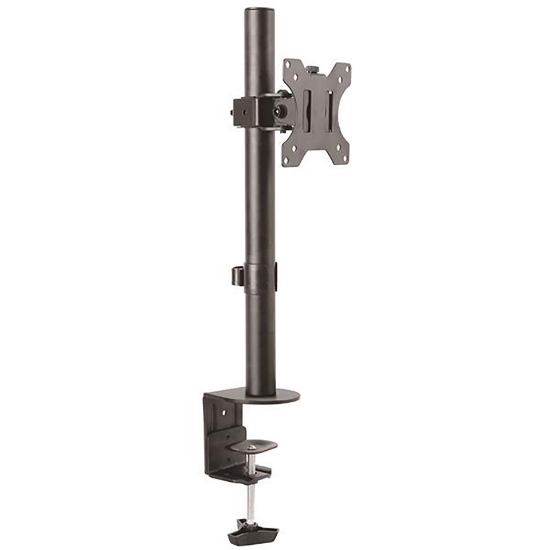 Picture of StarTech.com Single Monitor Desk Mount - Single Screen Heavy Duty Pole Mount for up to 8kg VESA Compatible Displays - Ergonomic Height Adjustable Monitor Arm Mount - Desk Clamp/Grommet