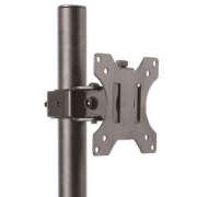Picture of StarTech.com Single Monitor Desk Mount - Single Screen Heavy Duty Pole Mount for up to 8kg VESA Compatible Displays - Ergonomic Height Adjustable Monitor Arm Mount - Desk Clamp/Grommet