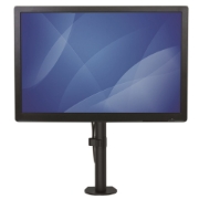 Picture of StarTech.com Single Monitor Desk Mount - Single Screen Heavy Duty Pole Mount for up to 8kg VESA Compatible Displays - Ergonomic Height Adjustable Monitor Arm Mount - Desk Clamp/Grommet