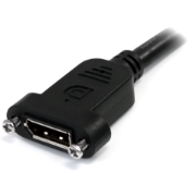 Picture of StarTech.com 3ft (1m) Panel Mount DisplayPort Cable - 4K x 2K - DisplayPort 1.2 Extension Cable Male to Female - DP Video Extender Cord with Panel Mount DP Connector - DP Monitor Cable