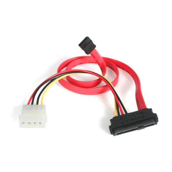 Picture of StarTech.com 18in SAS 29 Pin to SATA Cable with LP4 Power