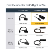 Picture of StarTech.com SATA to USB Cable - USB 3.1 (10Gbps) - UASP