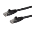 Picture of StarTech.com 50cm CAT6 Ethernet Cable - Black CAT 6 Gigabit Ethernet Wire -650MHz 100W PoE RJ45 UTP Network/Patch Cord Snagless w/Strain Relief Fluke Tested/Wiring is UL Certified/TIA
