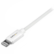 Picture of StarTech.com 1 m (3 ft.) USB to Lightning Cable - iPhone / iPad / iPod Charger Cable - High Speed Charging Lightning to USB Cable - Apple MFi Certified - White