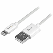 Picture of StarTech.com 1 m (3 ft.) USB to Lightning Cable - iPhone / iPad / iPod Charger Cable - High Speed Charging Lightning to USB Cable - Apple MFi Certified - White