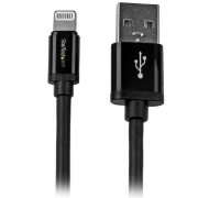 Picture of StarTech.com 2 m (6 ft.) USB to Lightning Cable - Long iPhone / iPad / iPod Charger Cable - Lightning to USB Cable - Apple MFi Certified - Black