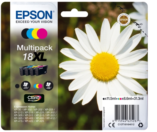 Picture of Epson Daisy Multipack 4-colours 18XL Claria Home Ink