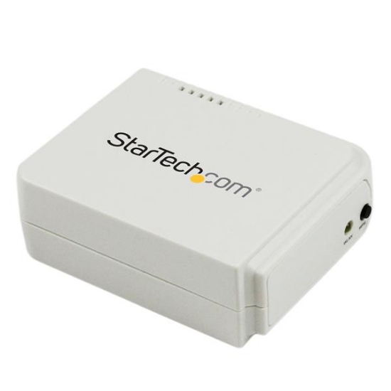 Picture of StarTech.com 1 Port USB Wireless N Network Print Server with 10/100 Mbps Ethernet Port - 802.11 b/g/n