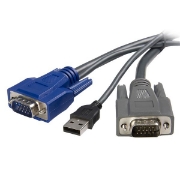 Picture of StarTech.com 6 ft Ultra-Thin USB VGA 2-in-1 KVM Cable